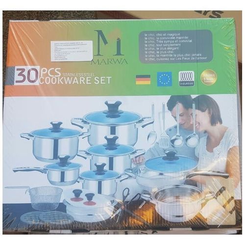 Marwa German Life 30pcs Heavy Stainless Cookware Set