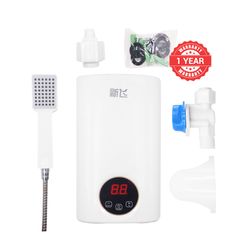 NewFly Tankless 220-240V 6000W Digital Electric Water Heater wlo pump F2-60A  water boilers White