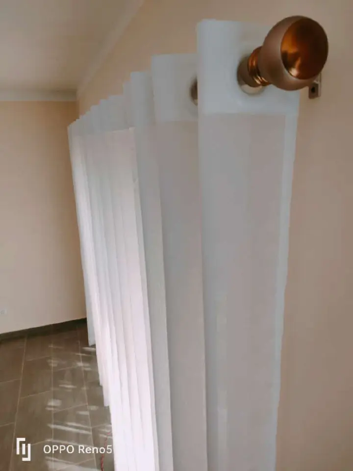 White Sheer Curtain – Ready-to-Hang Door Panel - Window Panel - Single Panel - Heavy and airy elegance