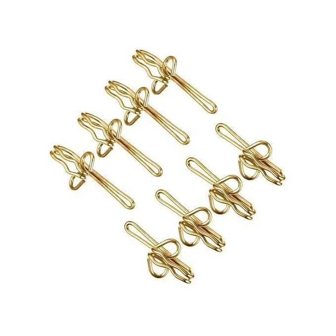 Curtain hooks 100 Pieces Brass Curtain Hooks, Metal Curtain Hook Brass Drapery Hooks, Curtain Hooks Brass Curtain Header Tape Drapery Hooks