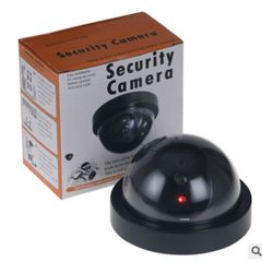 Dummy Camera Safety Camera Flash Light CCTV Surveillance Security Fake Camera For Scaring Away Thieves Dome black Camera SO REAL Camera Video Surveillance Dome Wireless Fake Securi Black as picture