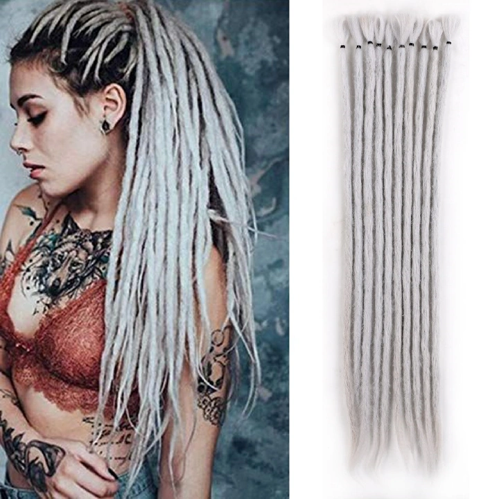 20Inch Synthetic Ombre 100% Handmade Women Hair Dreadlocks hair Extensions Jamaican Natural Soft Crochet Braiding Hair