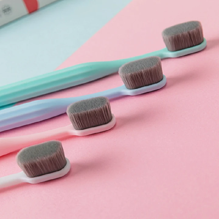 Toothbrush Soft Hair Plastic Handle Oral Care Toothbrush Ultra-fine Travel Portable Eco Friendly Fiber Nano with Box Tooth Brush