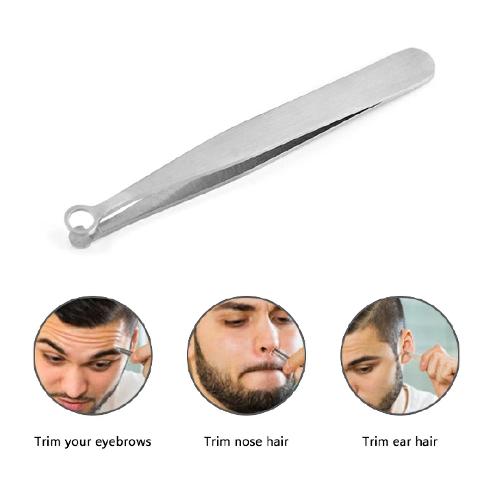 Nose Ear Hair Trimming Tweezers Nose Trimmer Round Tip Perfect Steel Nose Hair Removal Trimming Nose Hair Removal Tweezers
