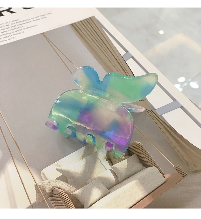 1PC Acetate Resin Hair Claw Sweet Fairy Butterfly Hairpin Clip Gradient Tie-Dye Colored Styling Tools Barrettes for Women Girls