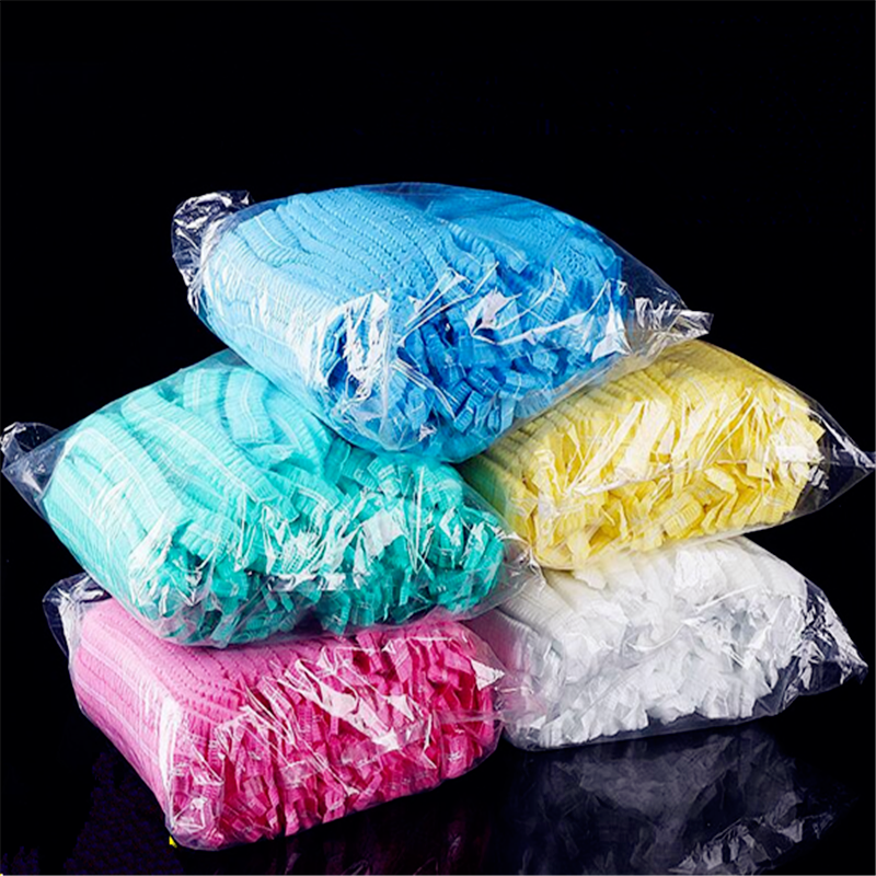 100PCS Disposable Tattoo Accesories Non Woven Fabric Permanent  Makeup Hair Net Caps Sterile Hat Eyebrow Tattooing Catering Hat