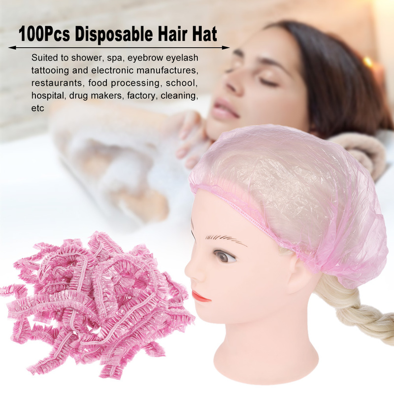 100PCS Disposable Tattoo Accesories Non Woven Fabric Permanent  Makeup Hair Net Caps Sterile Hat Eyebrow Tattooing Catering Hat