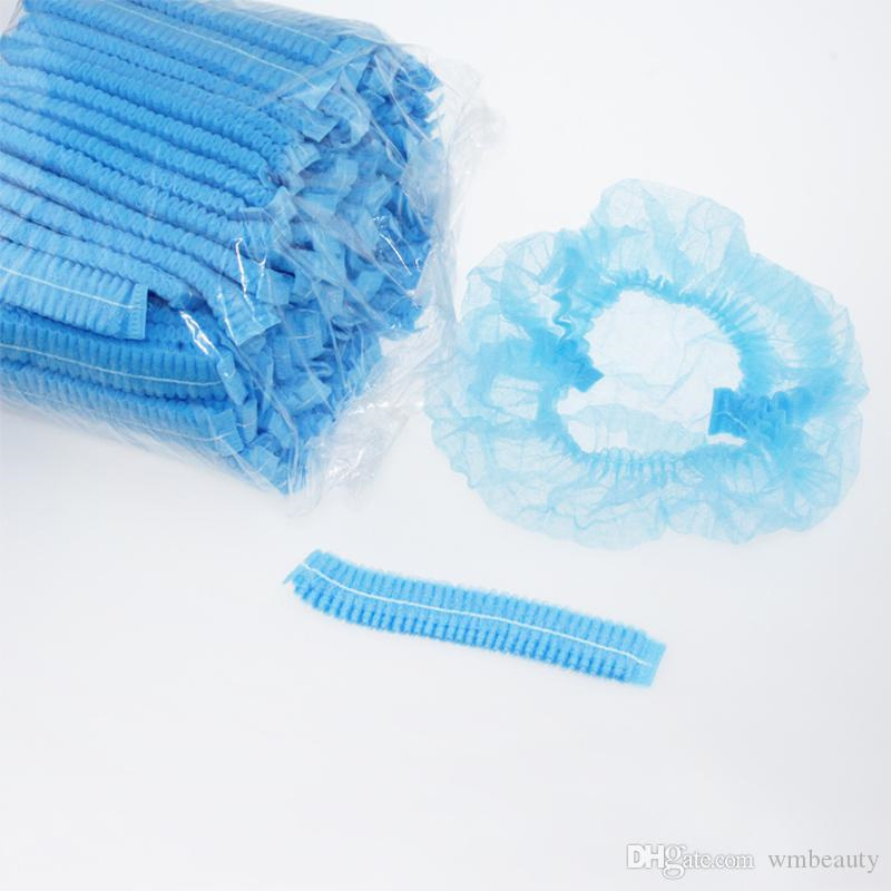100PCS Disposable Tattoo Accesories Non Woven Fabric Permanent  Makeup Hair Net Caps Sterile Hat Eyebrow Tattooing Catering Hat