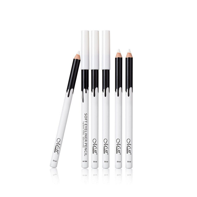 White Eyeliner Eye Shadow Makeup Smooth Easy Wear Eyes Brightener Waterproof White Eyes Liner Pencils Long Lasting Pigment