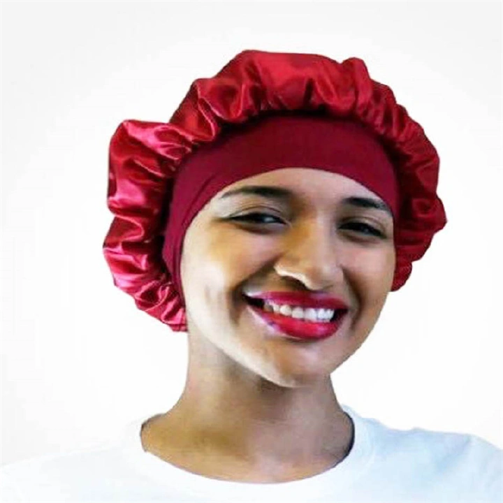 Big Size Silk Sleeping Cap Night Hat Head Cover Bonnet Satin Cheveux Nuit For Curly Hair Care Women Beauty Maintenance Designer