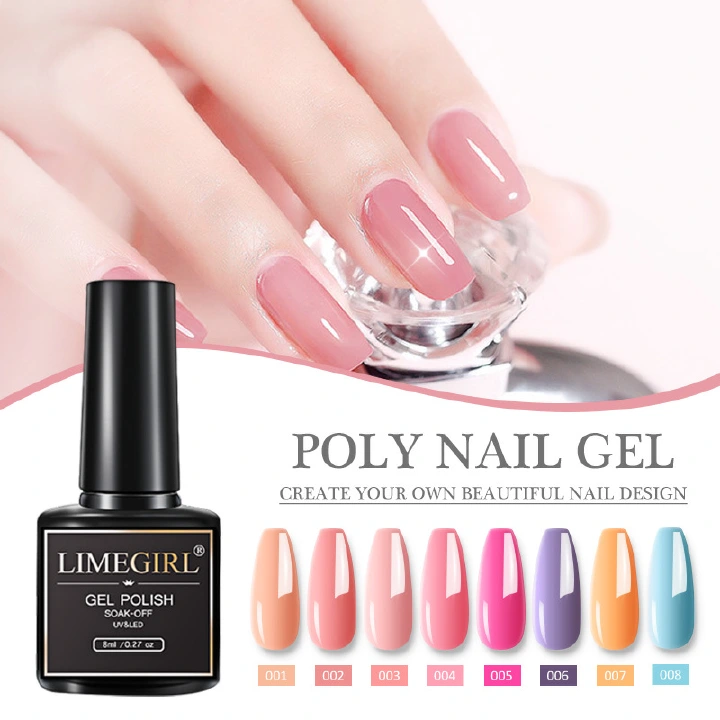 Limegirl 8ml Gel Nail Polish Semi Permanent Primer Nail Art Hybrid Varnishes 8ml Gel polish Need Cured Base Top Coat Nails