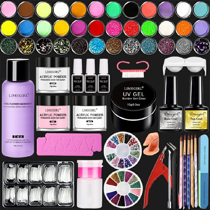 Acrylic nail art professional set glitter full set nail art nail art liquid decoration Crystal Brush beginner tips professional