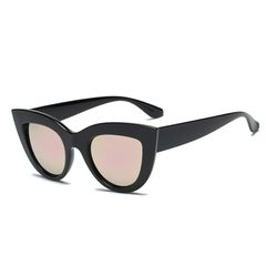 New Retro Fashion Sunglasses Women Brand Designer Vintage Cat Eye Black Sun Glasses Female Lady UV400 Black Pink