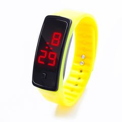 Children Watch Led Sports Kids Watch Men Women Silicone Electronic Digital Clock Bracelet Wristwatch For Boy And Girl Reloj Nino Yellow