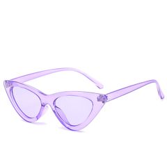 fashion sunglasses woman brand Designer vintage retro triangular cat eye glasses oculos De Sol Transparent ocean uv400 C10