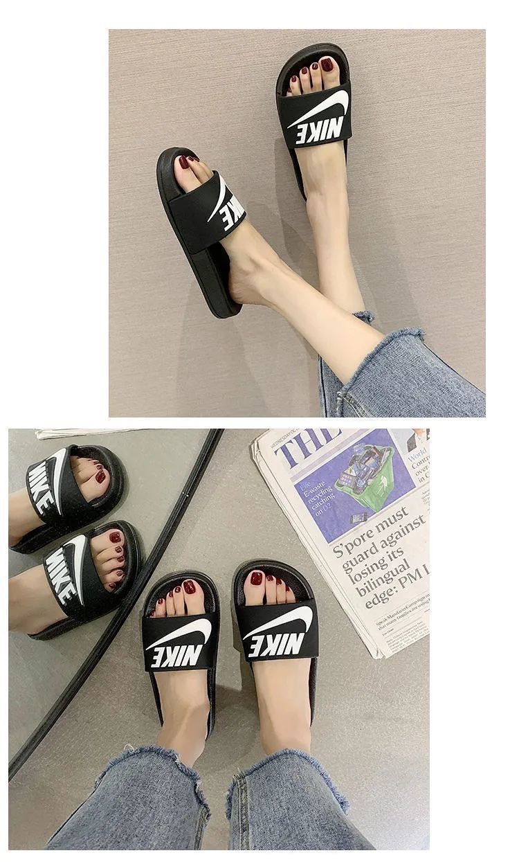 Nike couple slippers on sale