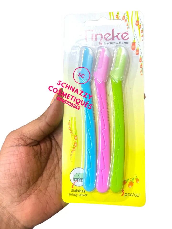 Tineke Tinkle Eyebrow Shaper Razor 3pcs Dermaplanning Tool Facials
