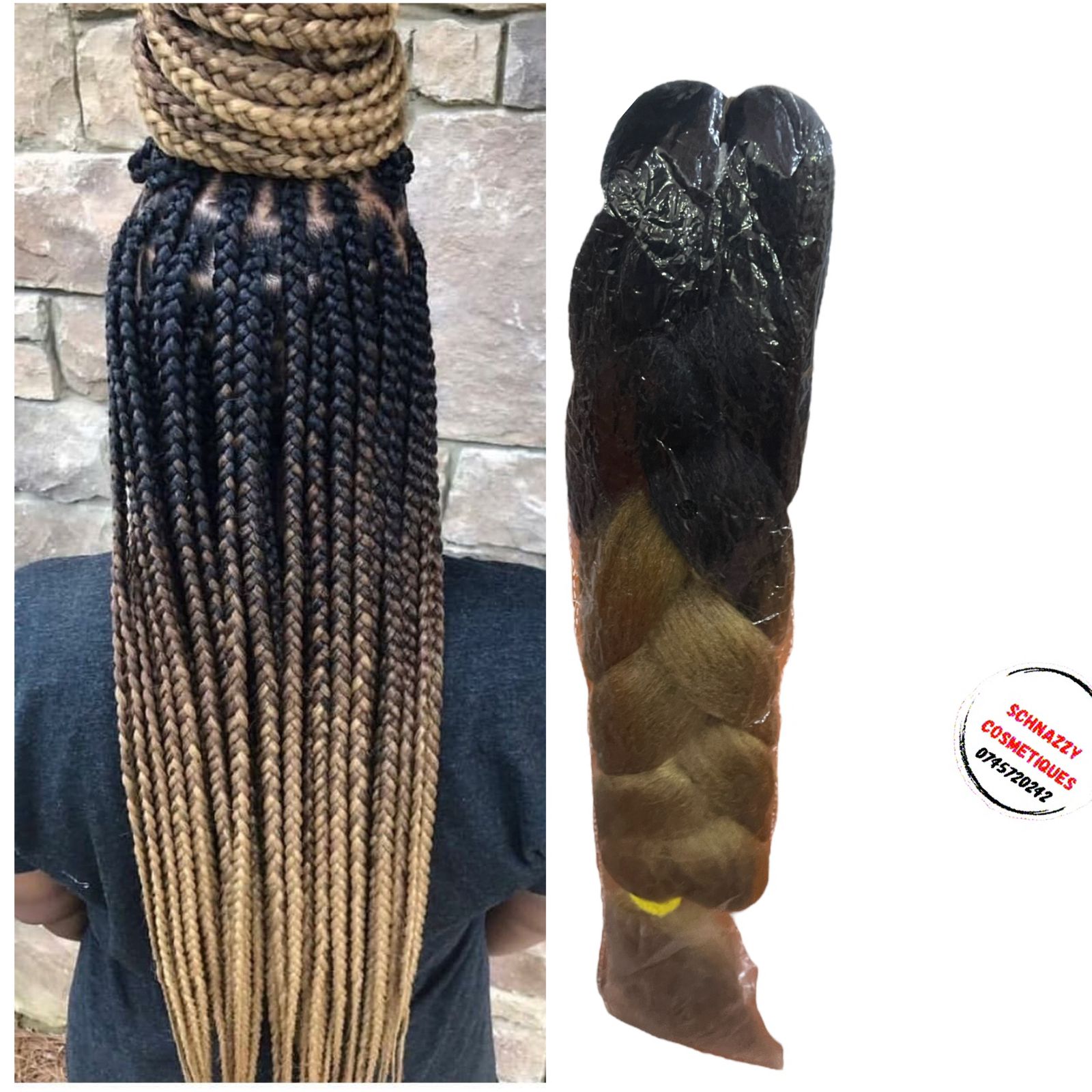 Exclusive discounts for ONE PACK 26 inch 2 TONED OMBRE BRAIDING HAIR TWO  TONED SYNTHETIC EXTENSIONS