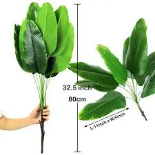 NO POT HOME DECOR 80CM  ARTIFICIAL BANANA  /HOME DECOR UNPOTTED BANANA PLANT/HOME DECOR 18 LEAVES UNPOTTED BANANA PLANT 80 CM/HOME DECOR INDOORS/OUTDOORS PLANT