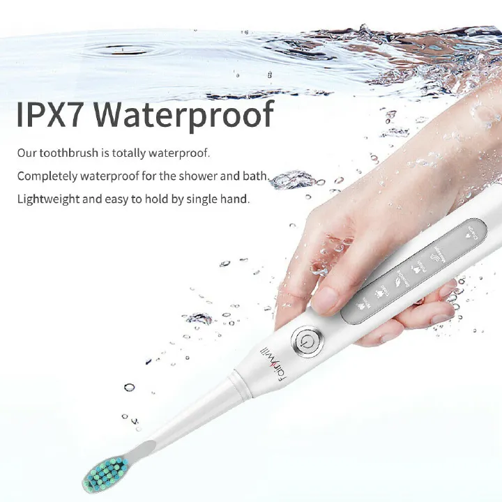 Harambee A Fairywill Electric Sonic Toothbrush FW-507 USB Rechargeable Rechargeable Adult Waterproof Electronic 3 Brush Head Replacement Waterproof Electric Toothbrush
