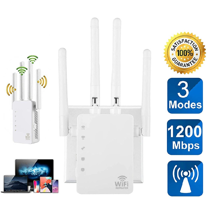 Wifi Repeater 1200Mbps Long Range 5 Ghz Wifi Booster Wireless Router Wifi Signal Network Amplifier Wi-fi Extender Router