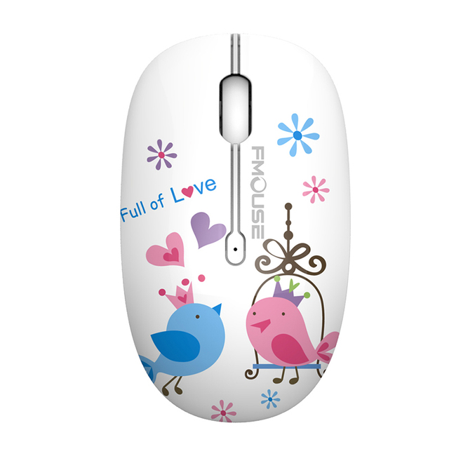 M101 Wireless Mouse 2.4G Cute Silent Optical Cartoon Computer Mice With USB Receiver 1600DPI for Laptop Kid Girl Gift Macbook
