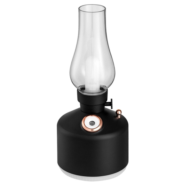 280ML Retro Lamp Air Humidifier Wireless Aroma Diffuser Rechargeable Essential Oil 7Color Lights Cool Mist For Home Essential