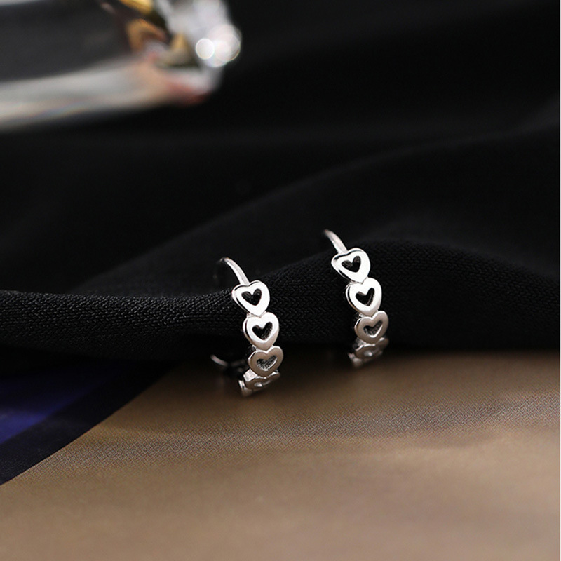 Hollow Out Heart-Shape Earrings Simple iINS Style For Women Fashion Personality Trend  Jewelry Gifts