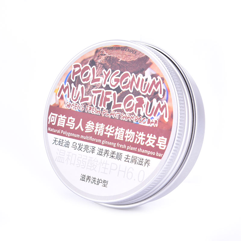 1 Pcs Hair Darkening Shampoo Soap Handmade Soap Moisturize Repair Gray White Hair Natural Multiflorum Body Shampoo Soap