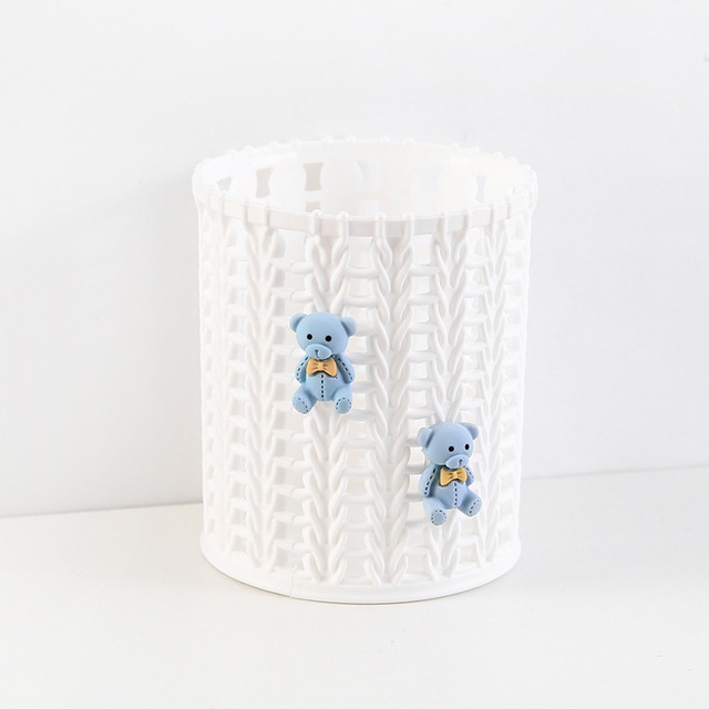 Pen Pencil Holder Mesh Style Pen Pencil Ruler Holder Desk Storage Box Organizer Stationery Stand Case School Office Supplies