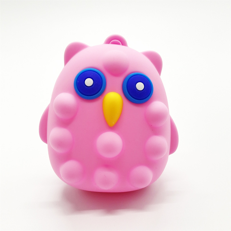 New Pop It Fidget Toys Children Sensory Gift Owl Pinch Popit Ball Anti-Stress 3D Decompression Squishy Squeeze Toy for Kids Gift