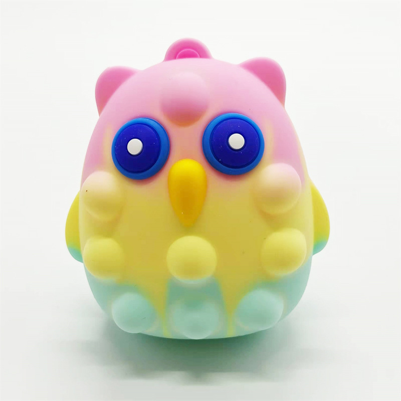 New Pop It Fidget Toys Children Sensory Gift Owl Pinch Popit Ball Anti-Stress 3D Decompression Squishy Squeeze Toy for Kids Gift