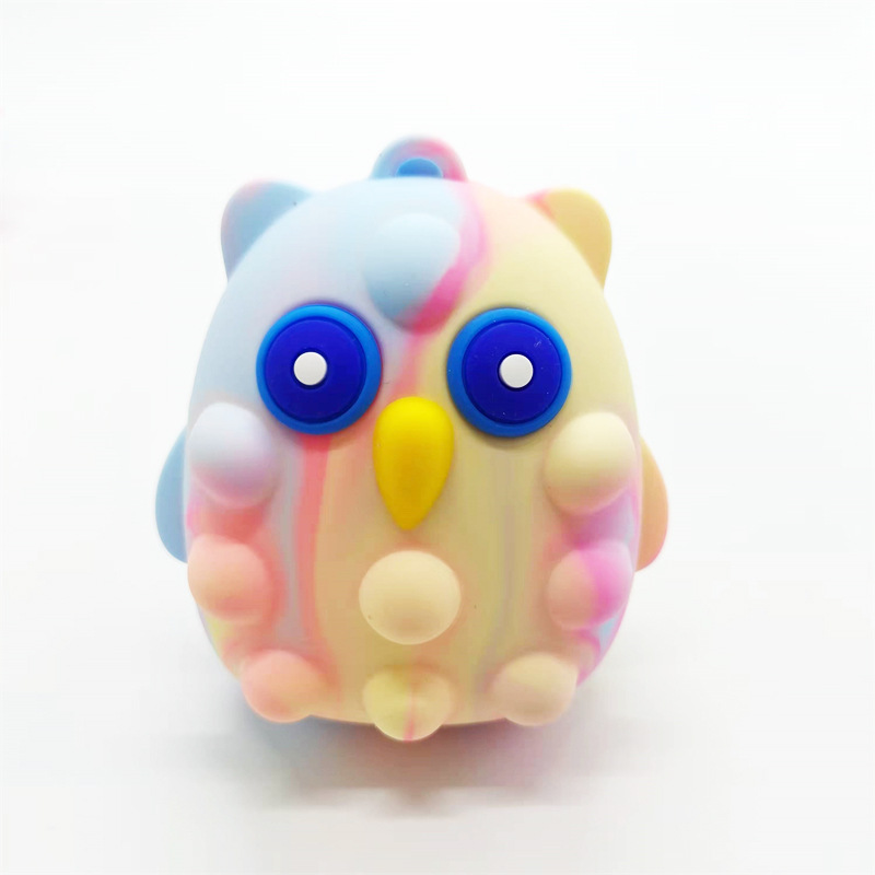 New Pop It Fidget Toys Children Sensory Gift Owl Pinch Popit Ball Anti-Stress 3D Decompression Squishy Squeeze Toy for Kids Gift