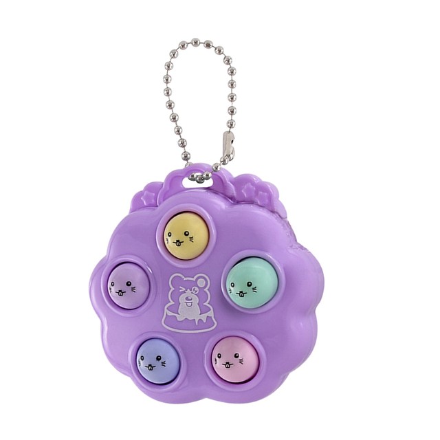 NEW kawaii fidget toys whack a mole keychain Simple Dimple fidget board portable antistress decompression toys for children