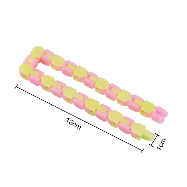 1pcs New Fidget Toys Wacky Tracks Snap for Anxiety and Stress Relief 24-section Bicycle Chain Foldable Decompression Toy