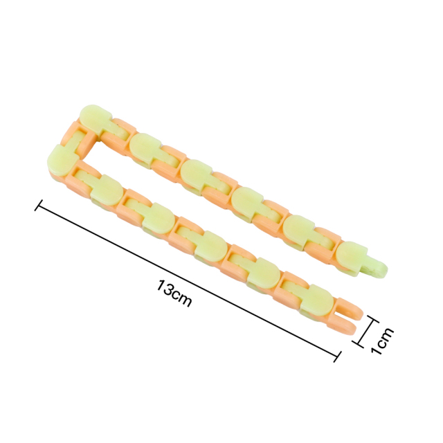 1pcs New Fidget Toys Wacky Tracks Snap for Anxiety and Stress Relief 24-section Bicycle Chain Foldable Decompression Toy
