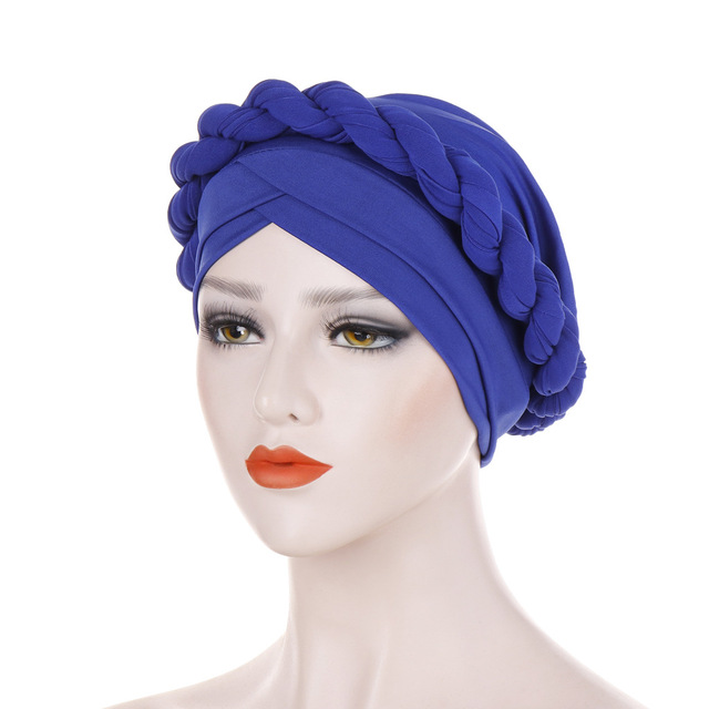 Lady Women Cancer Hat Chemo Cap Muslim Braid Head Scarf Turban Head Wrap Cover Ramadan Hair Loss Islamic Headwear Arab Fashion