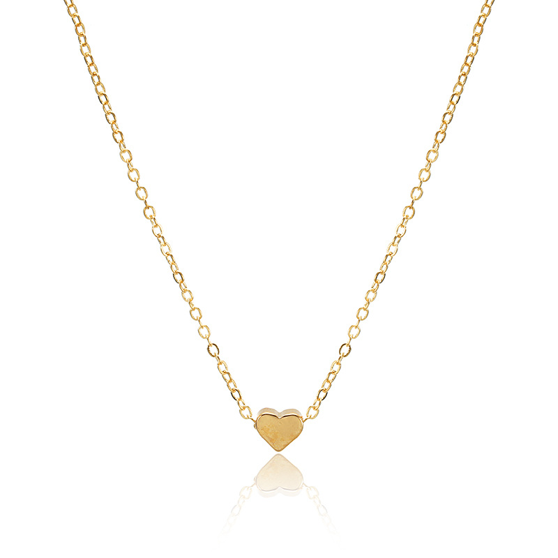 Tiny Heart Necklace for Women SHORT Chain Heart Pendant Necklace Gift