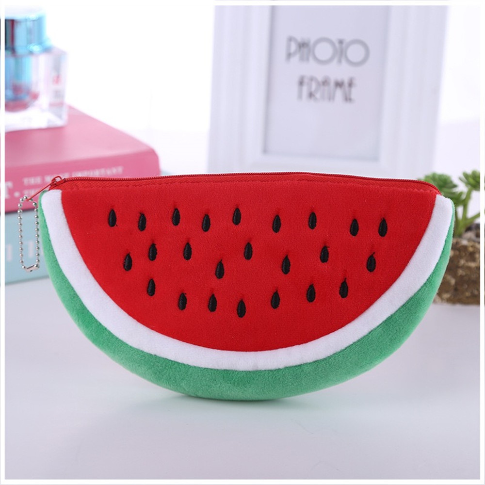 New Cute Watermelon Pencil Bags Pencil Case for Kids Gifts Stationery Purse Wallet Pouch Makeup Bag School Office Supplies
