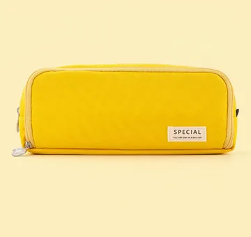 Large Capacity Pencil Case Double Side Macaron Color Canvas Pen