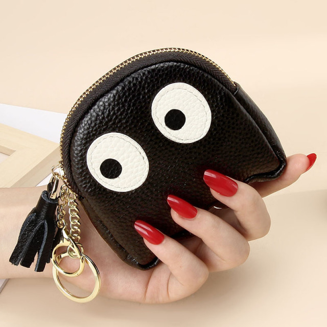 Creative Cartoon Coin Purse Mini Card Case Female Ins Style Wallet Real Leather Mini Bag Little Key Holder For Girls Nice Gift