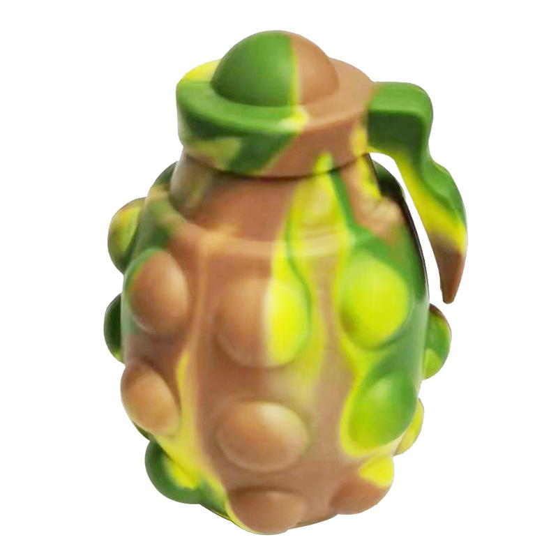 New Fashion 3D Grenade Model Pop It Fidget Toys Decompression Ball Press Bubble Vent Gift Anti-Stress Soft Squeeze Toy for Kids