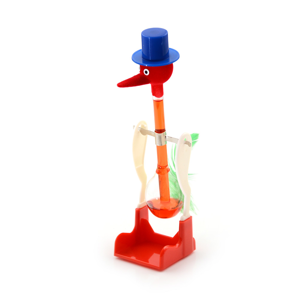 Novelty Drinking Water Bird Toy For Kids Boy Girl Funny Lucky Bobbing Bird Non-Stop Liquid Glass Permanent Duck Creative Toys