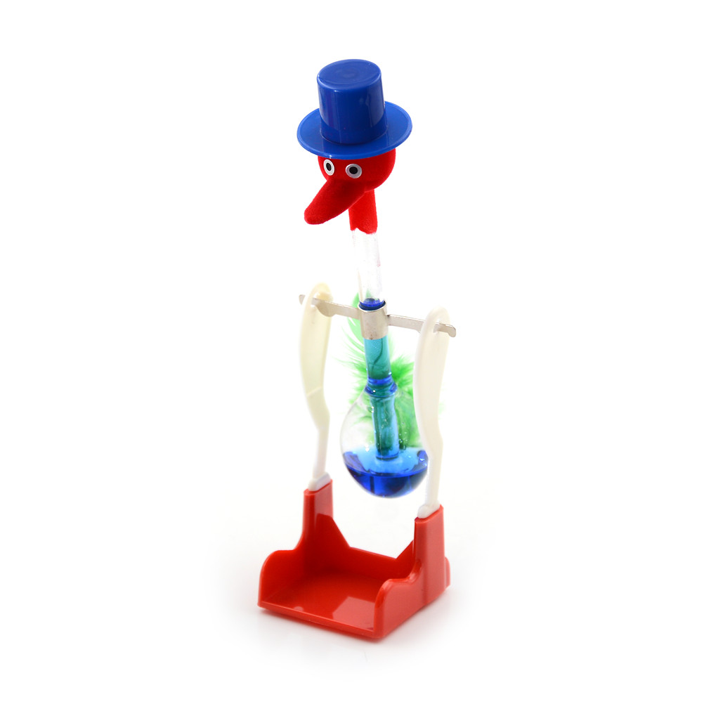 Novelty Drinking Water Bird Toy For Kids Boy Girl Funny Lucky Bobbing Bird Non-Stop Liquid Glass Permanent Duck Creative Toys