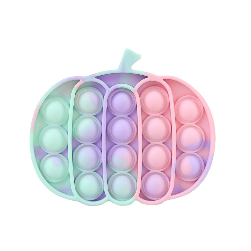 Pop It Fidget Toys Anime Kawaii Keychain Anti Stress Hand Game Pop Pumpkin Bubble Music Decompression Pop Push Dimple Toy Gift