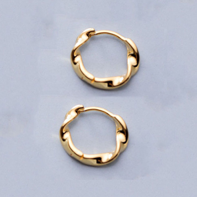 MInimalist Wave Line Stud Earrings For Fashion Women Party Fine Jewelry Accessories Gift