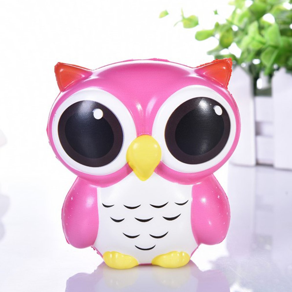 12CM Lovely Kawaii Owl Doll Soft Slow Rising Pendant Phone Straps Squeeze Toys Decompression Toys Office Stress Reliever Toys