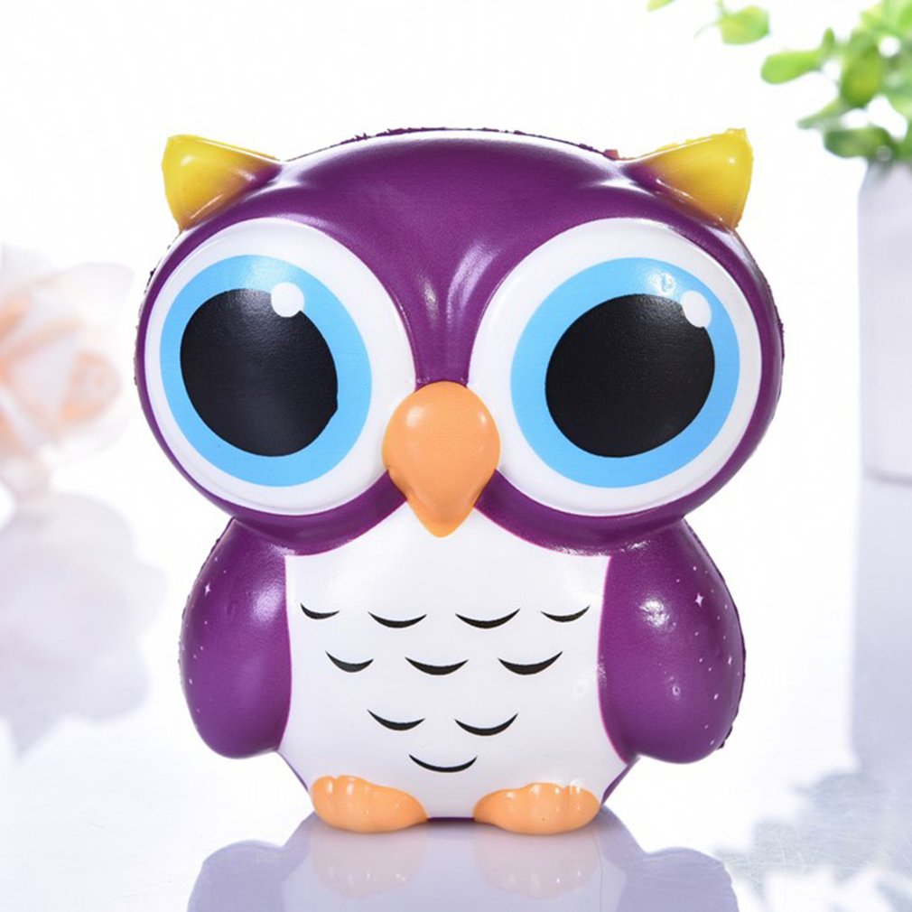12CM Lovely Kawaii Owl Doll Soft Slow Rising Pendant Phone Straps Squeeze Toys Decompression Toys Office Stress Reliever Toys