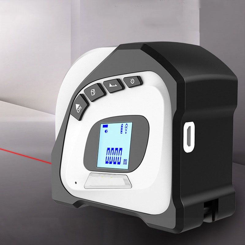 40M Laser Roulette Trena Measuring Digital Tape Measure king  laser Rangefinder Infrared Meter Tool Retractable
