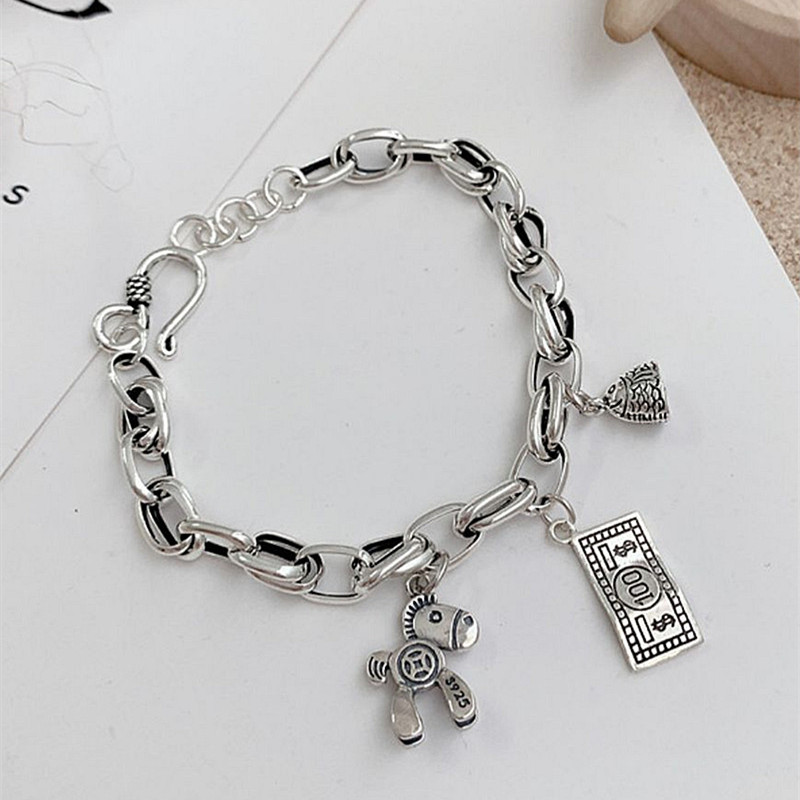 Silver Bracelet Of New Trendy Fashion Simple  Jewelry For Woman